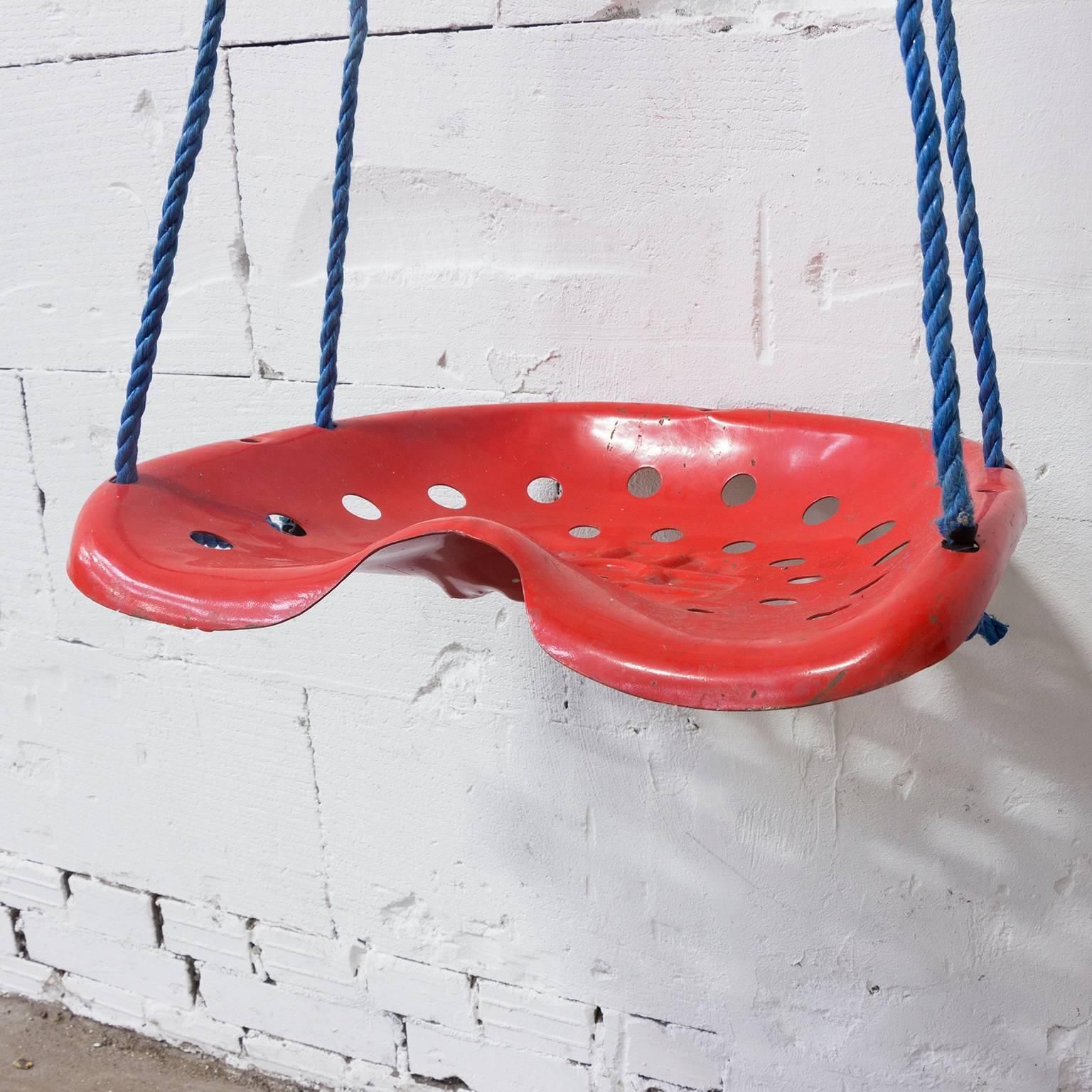 Swing Tractor Seat Chair, In Red Like Achille Castiglione Stool, Circa 1970 photo vinterior