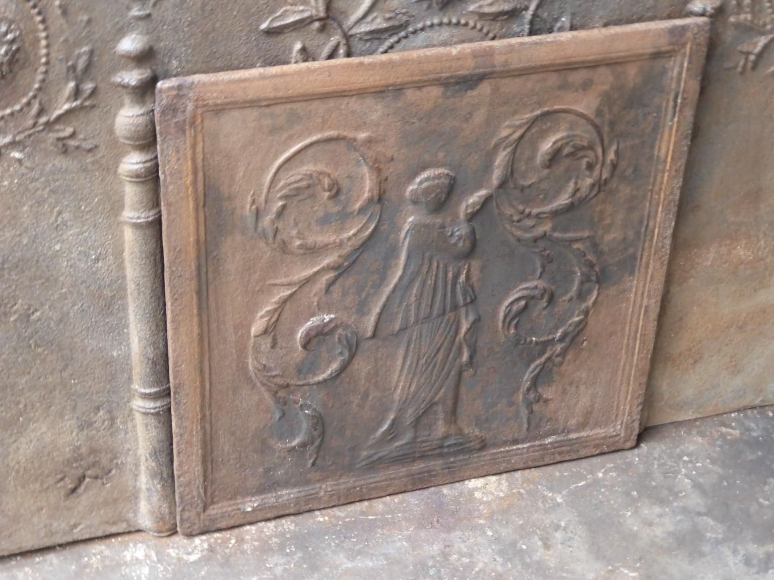 Antique French Neoclassical 'Lady' Fireback / Backsplash, 19th Century photo for sale