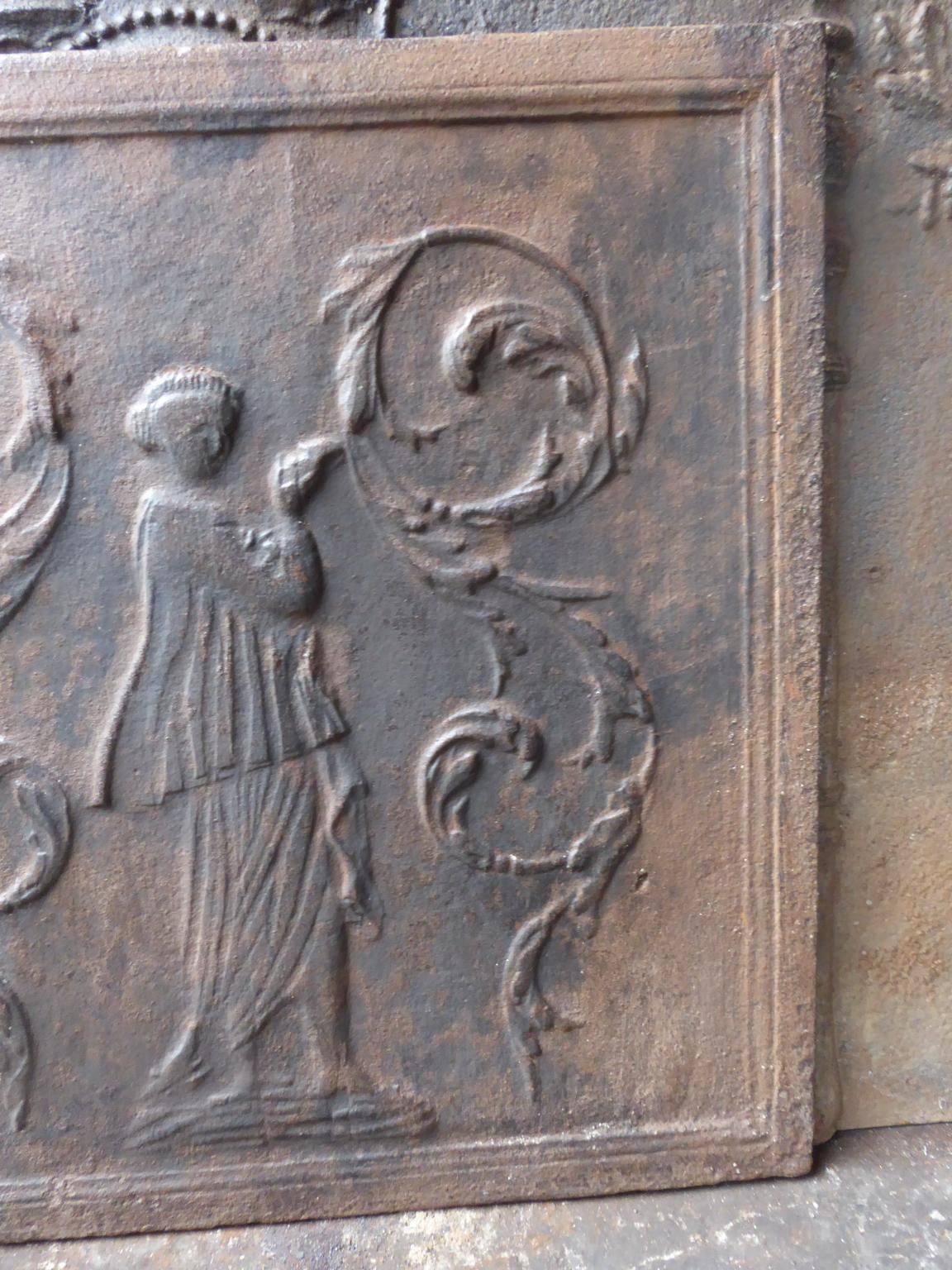 Antique French Neoclassical 'Lady' Fireback / Backsplash, 19th Century photo 294.0