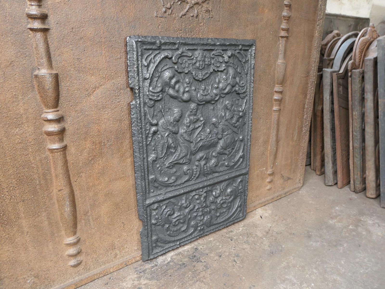 Home Fixtures Antique French 'Adoration Of The Magi' Fireback / Backsplash, 18th Century photo