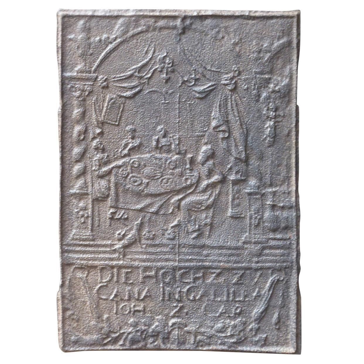 16th 17th Century German Gothic 'Religious Theme' Fireback / Backsplash