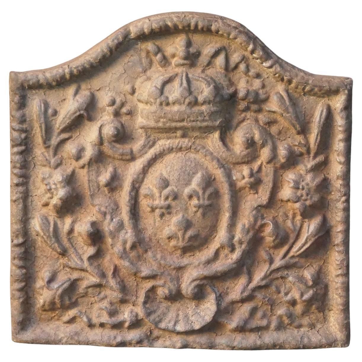 French Louis Napoleon III Style 'Arms Of France' Fireback / Backsplash