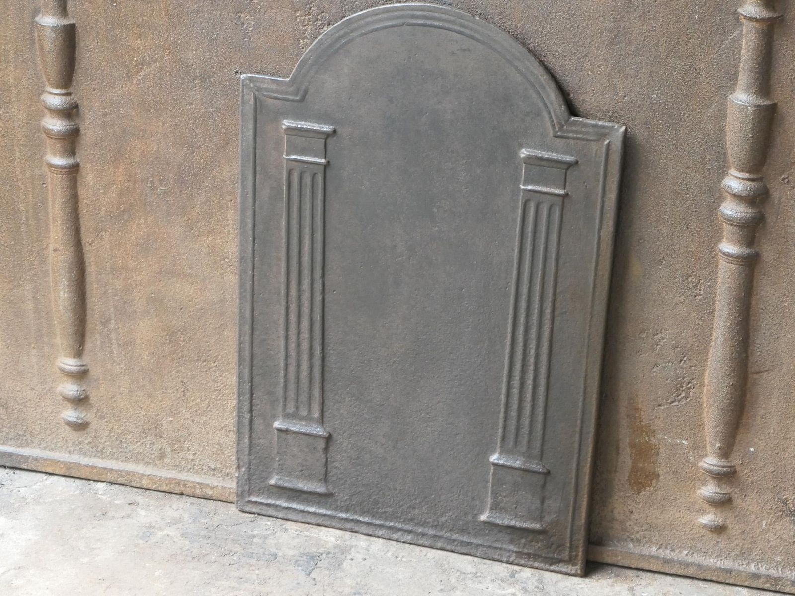 Antique French 'Pillars Of Freedom' Fireback / Backsplash, 18th   19th C. photo 380.0