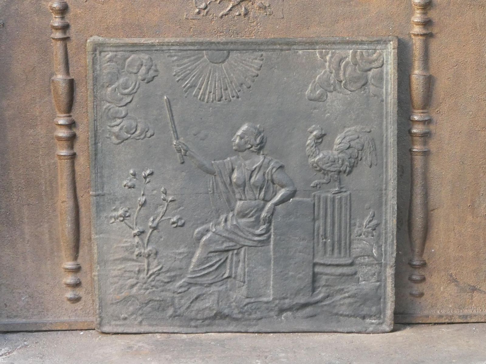Aurora, Goddess Of The Dawn, Fireback / Backsplash, 19th Century photo 422.0