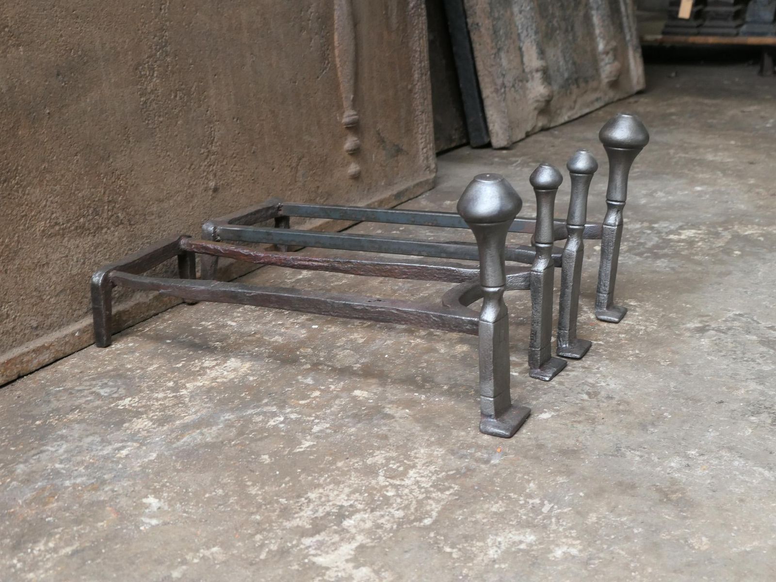 405.0 French Louis XV Period Fireplace Grate Or Fire Basket, 18th Century photo
