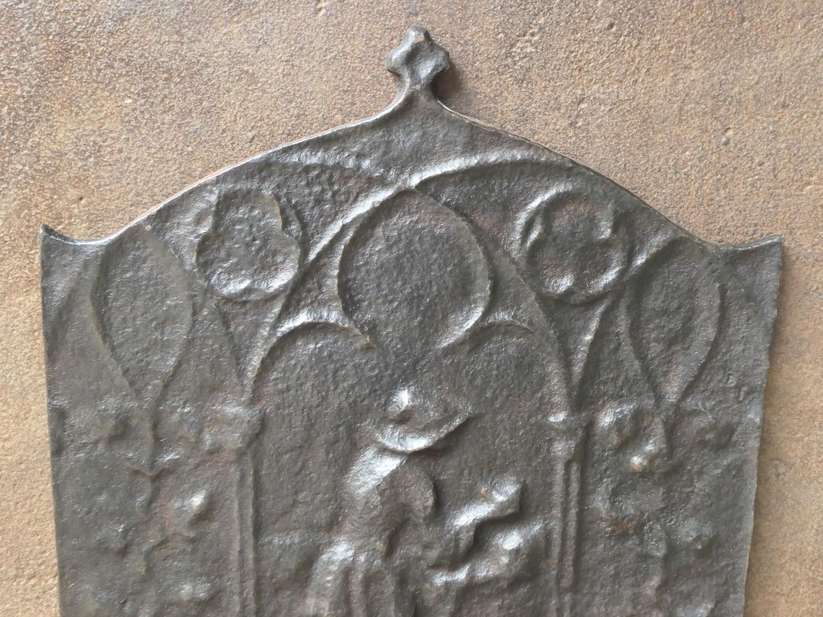 Small Antique French Napoleon III Fireback / Backsplash, 19th C. photo buy