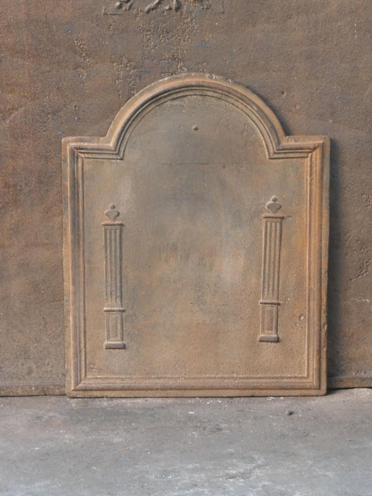 Antique French 'Pillars Of Freedom' Fireback / Backsplash, 18th   19th C. photo for sale