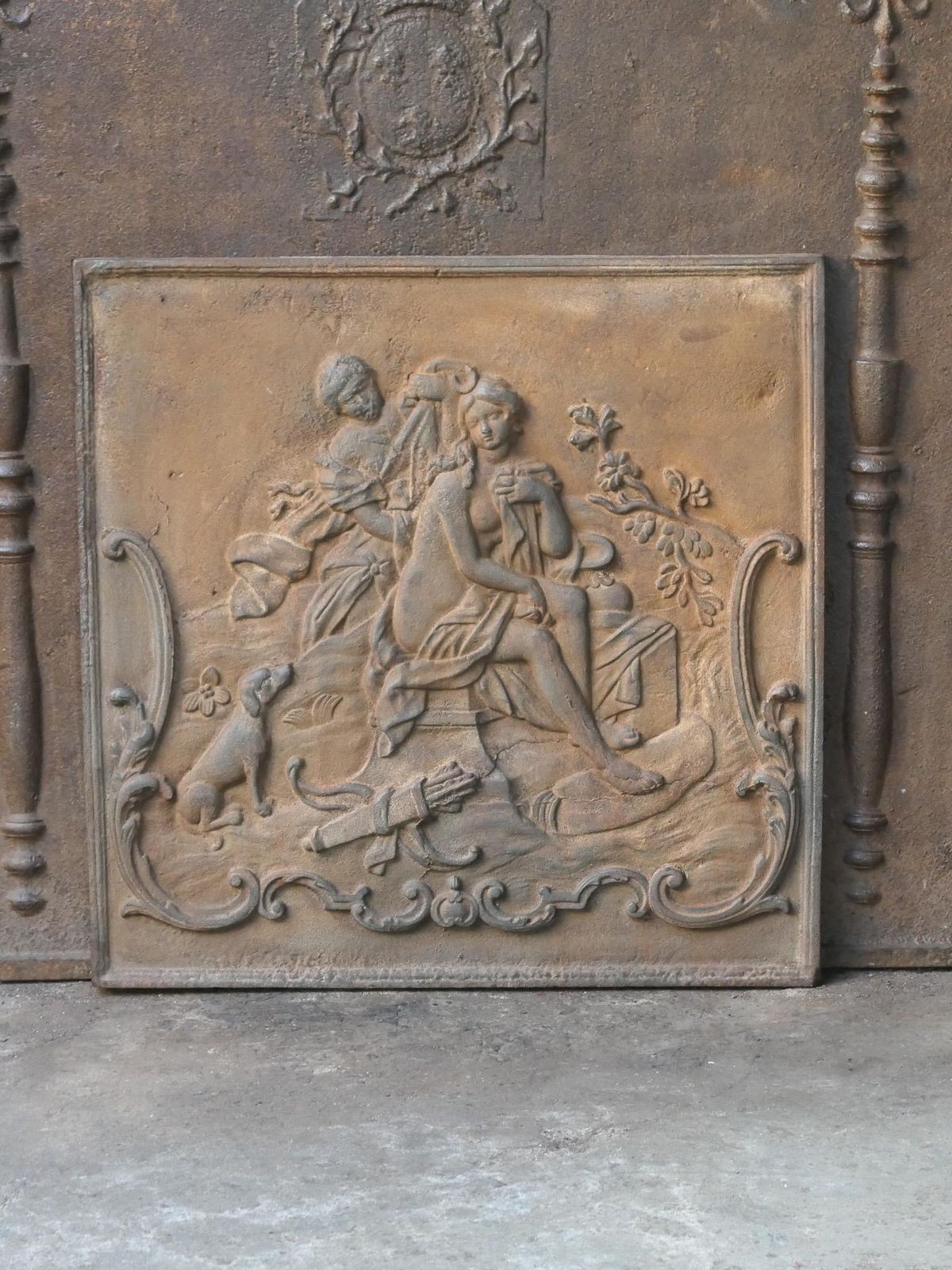18th Century Louis XV Period Fireback / Backsplash With Diana Bathing photo furniture