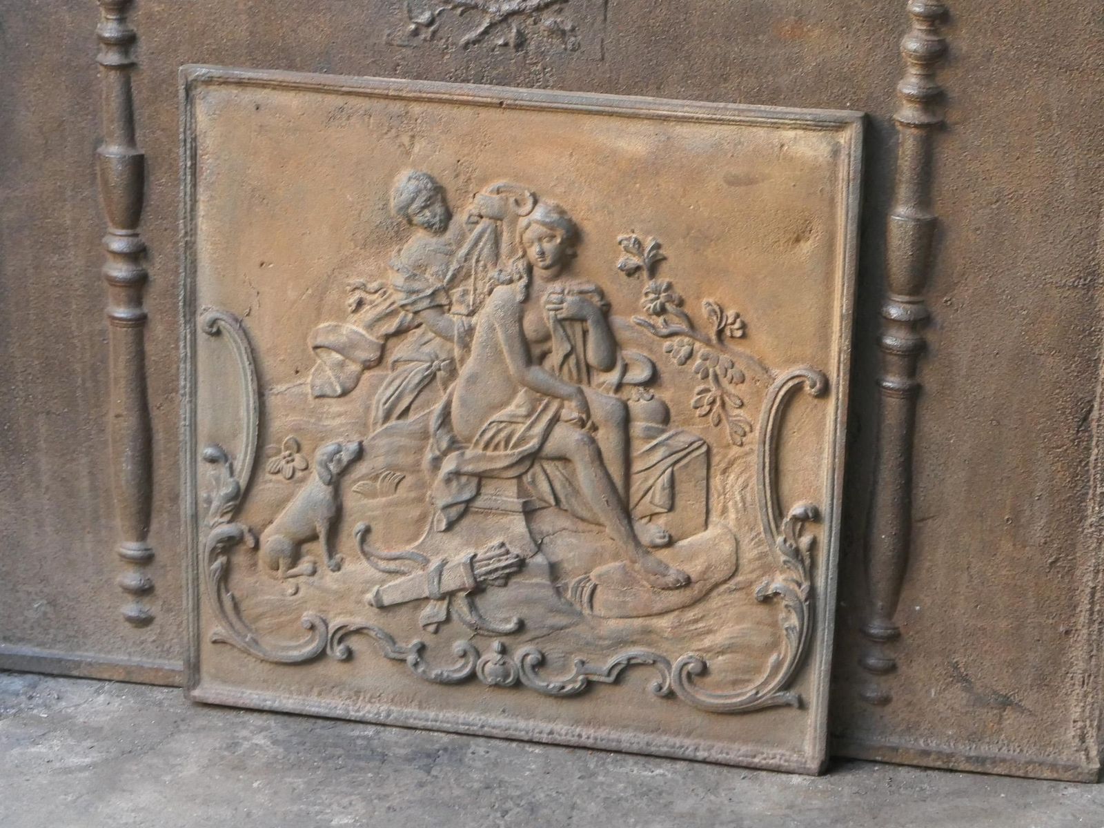 18th Century Louis XV Period Fireback / Backsplash With Diana Bathing photo 380.0