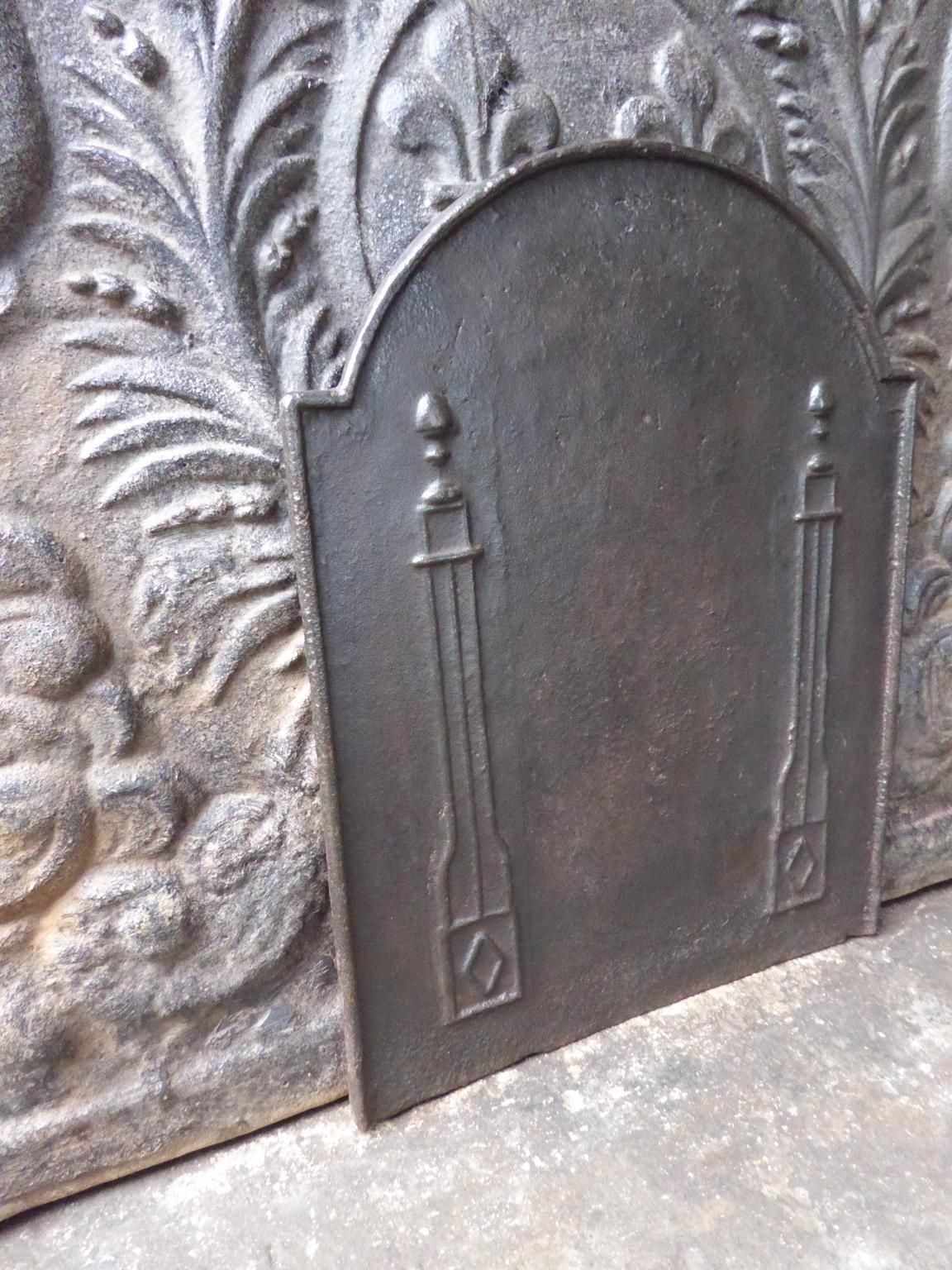 Antique French Neoclassical 'Pillars Of Freedom' Fireback / Backsplash photo 320.0
