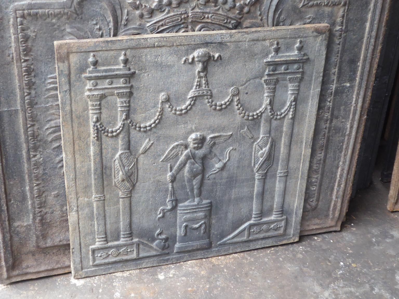 French Neoclassical Style 'Allegory Of Love' Fireback / Backsplash photo for sale