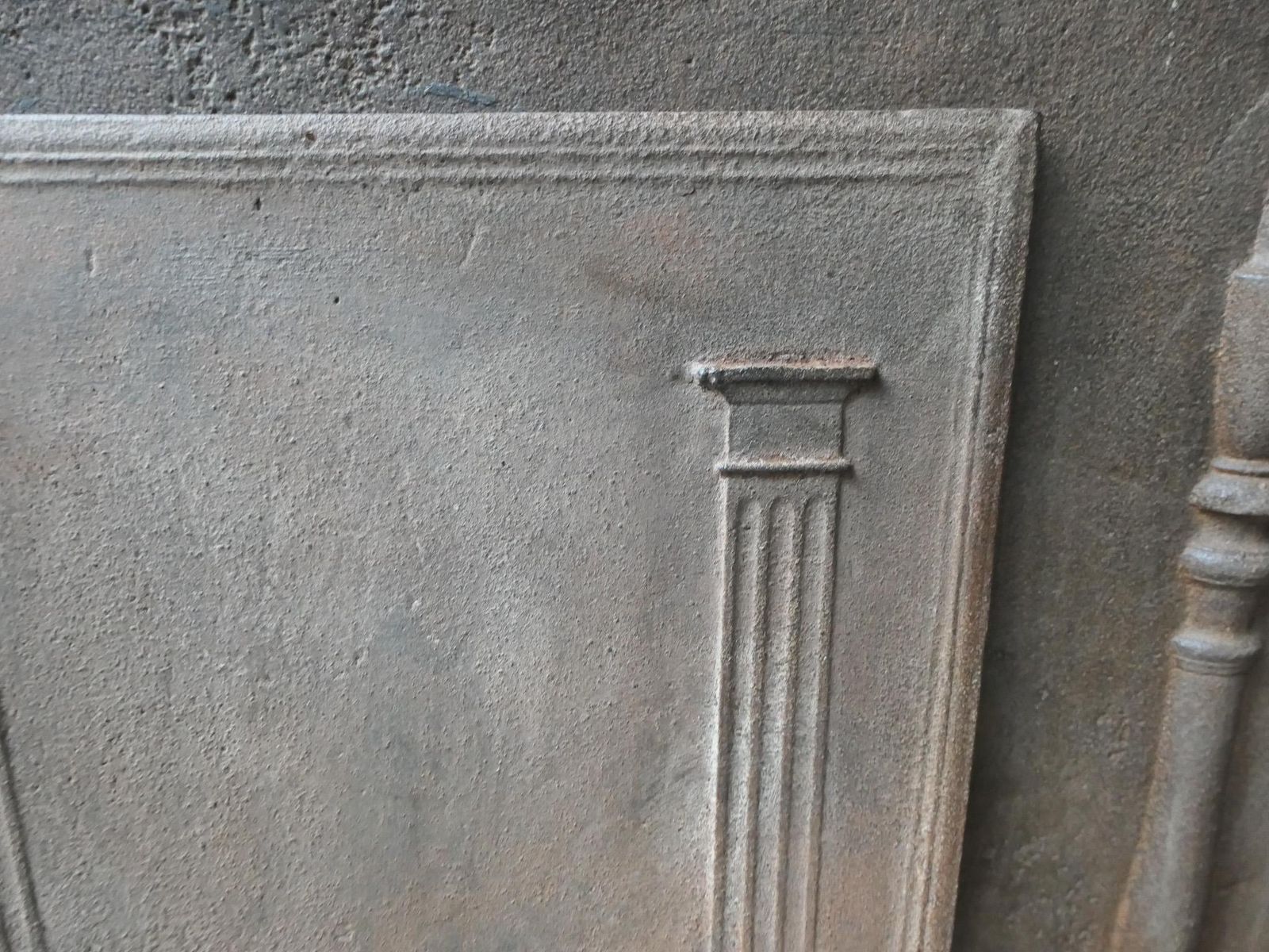 Antique French 'Pillars Of Freedom' Fireback / Backsplash, 18th   19th C. photo buy