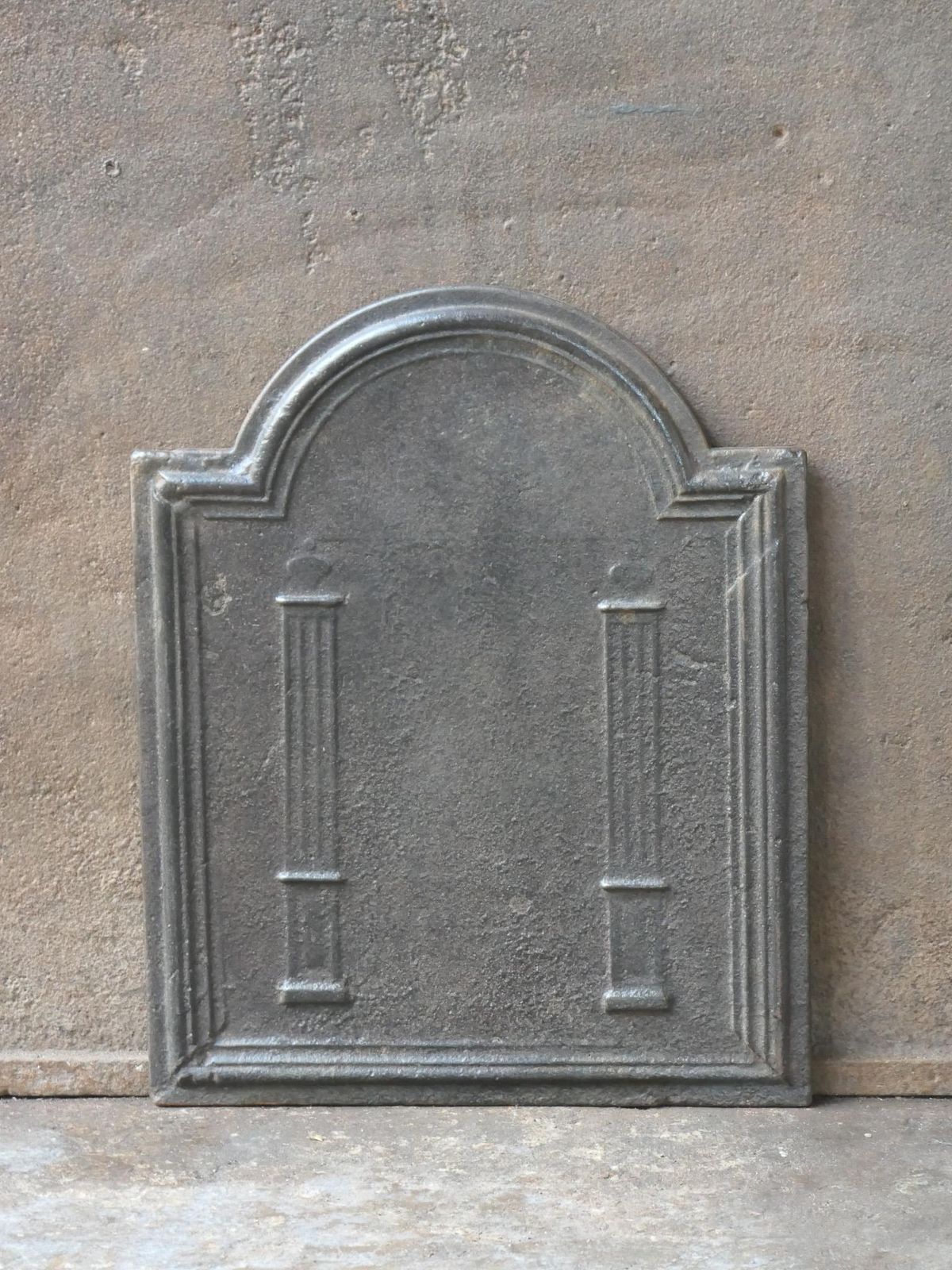 Small Antique French 'Pillars Of Freedom' Fireback / Backsplash, 19th C. photo furniture