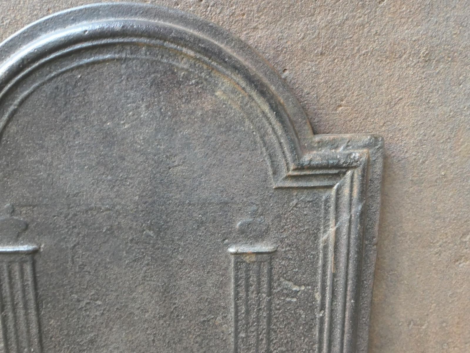 photo furniture Small Antique French 'Pillars Of Freedom' Fireback / Backsplash, 19th C.