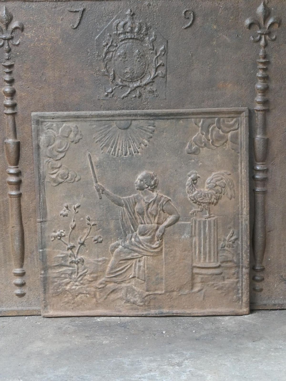 Aurora, Goddess Of The Dawn, Fireback / Backsplash, 20th Century photo 405.0