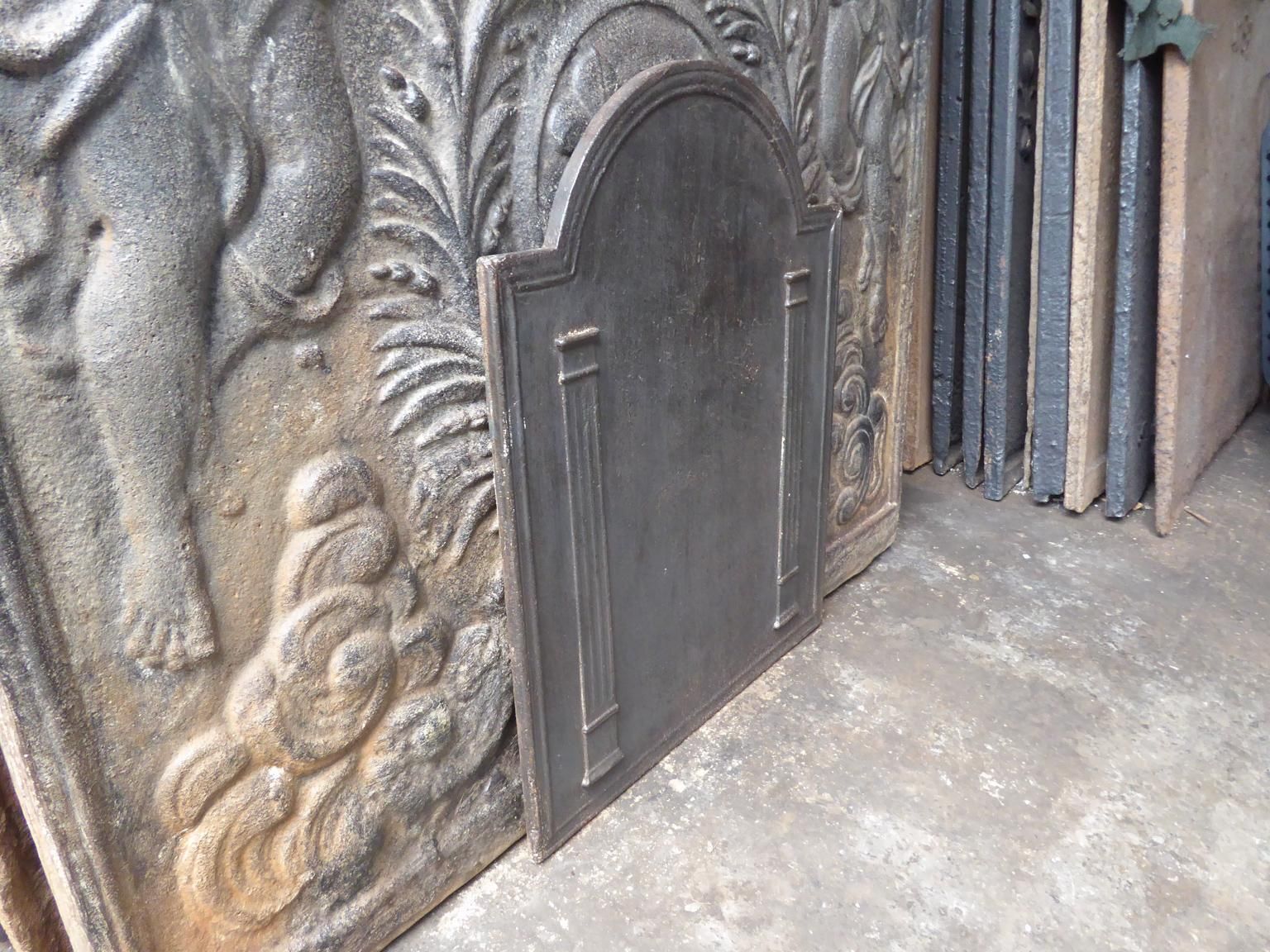 Antique French Neoclassical 'Pillars Of Freedom' Fireback / Backsplash, 19th C. photo vinterior