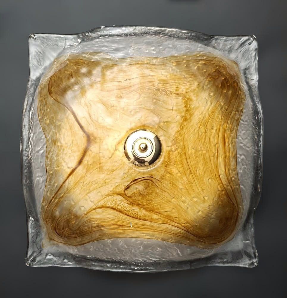 Square Flush Mount / Sconce By Mazzega, 2 Available photo 1700.0