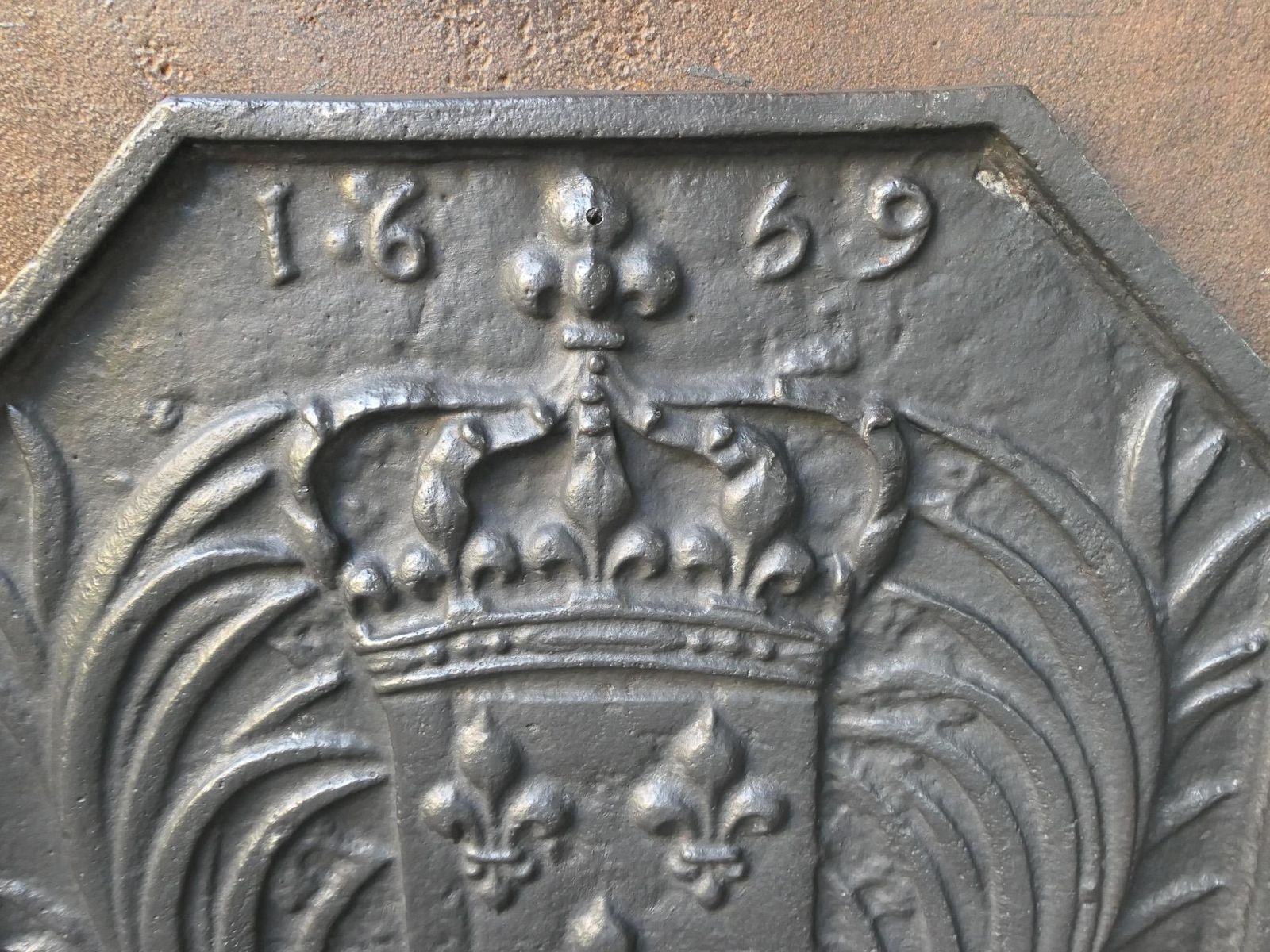French Louis XIV Style 'Arms Of France' Fireback / Backsplash photo buy