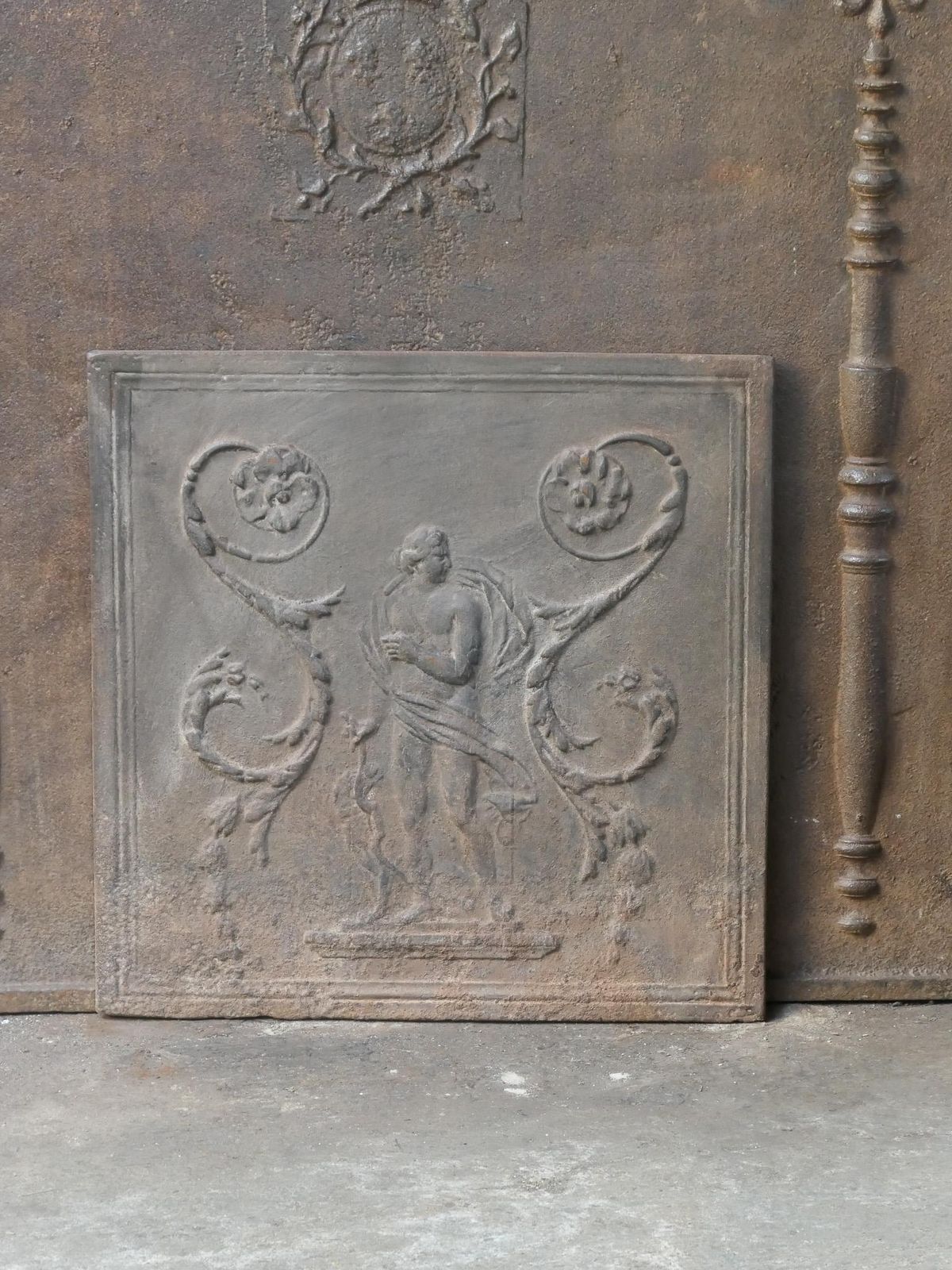 French Neoclassical 'Diana' Fireback / Backsplash, 18th 19th Century photo for sale