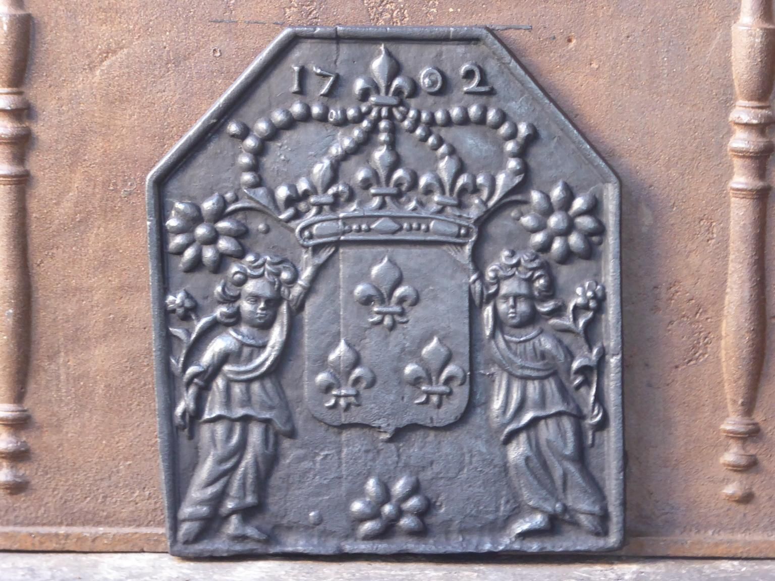 19th Century French Napoleon III 'Arms Of France' Fireback / Backsplash photo furniture