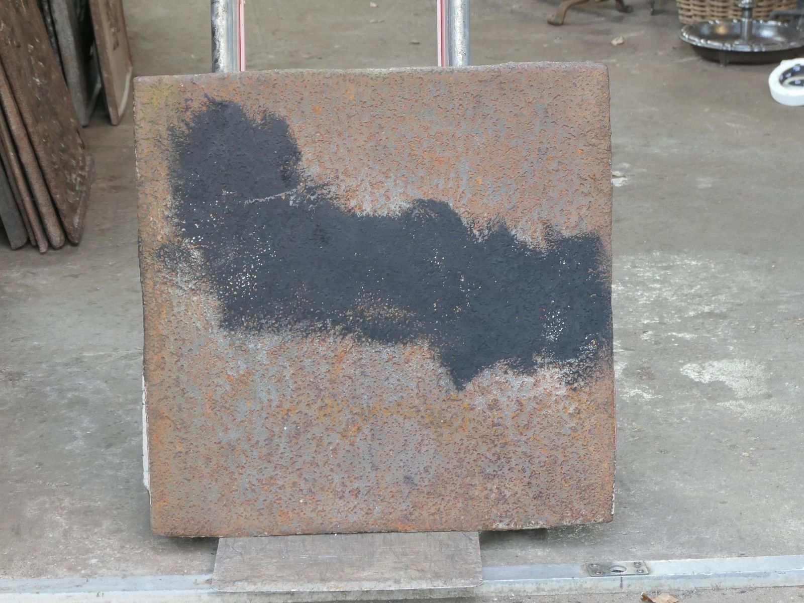 photo vinterior 19th   20th Century French 'The Cobbler And The Financier' Fireback / Backsplash