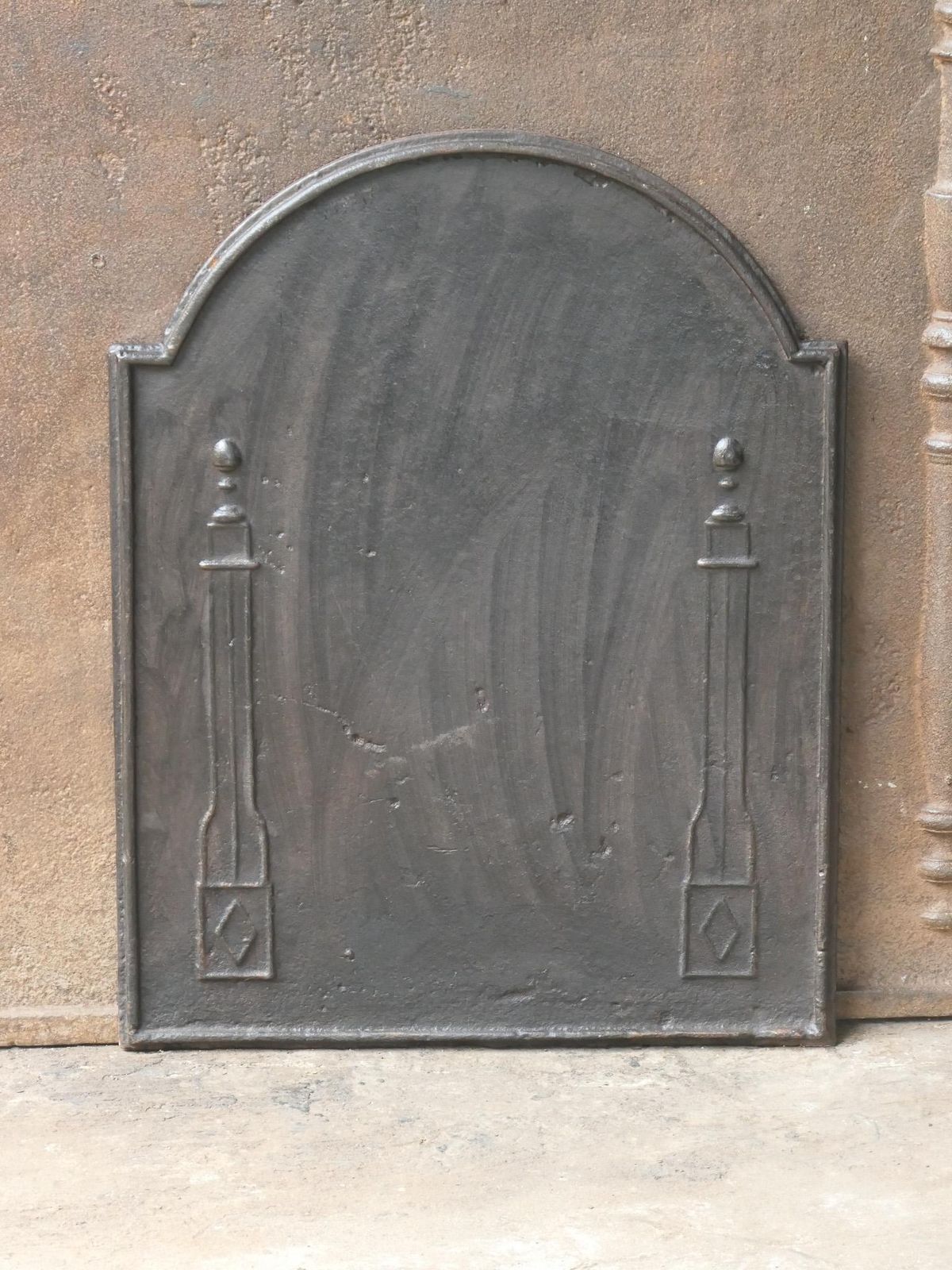 Antique French 'Pillars Of Freedom' Fireback / Backsplash, 18th   19th C. photo for sale