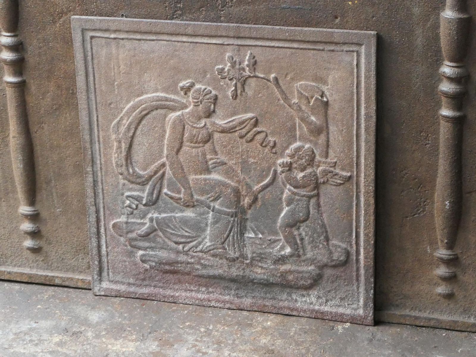 French Napoleon III Period 'Diana' Fireback / Backsplash, 19th C. photo buy