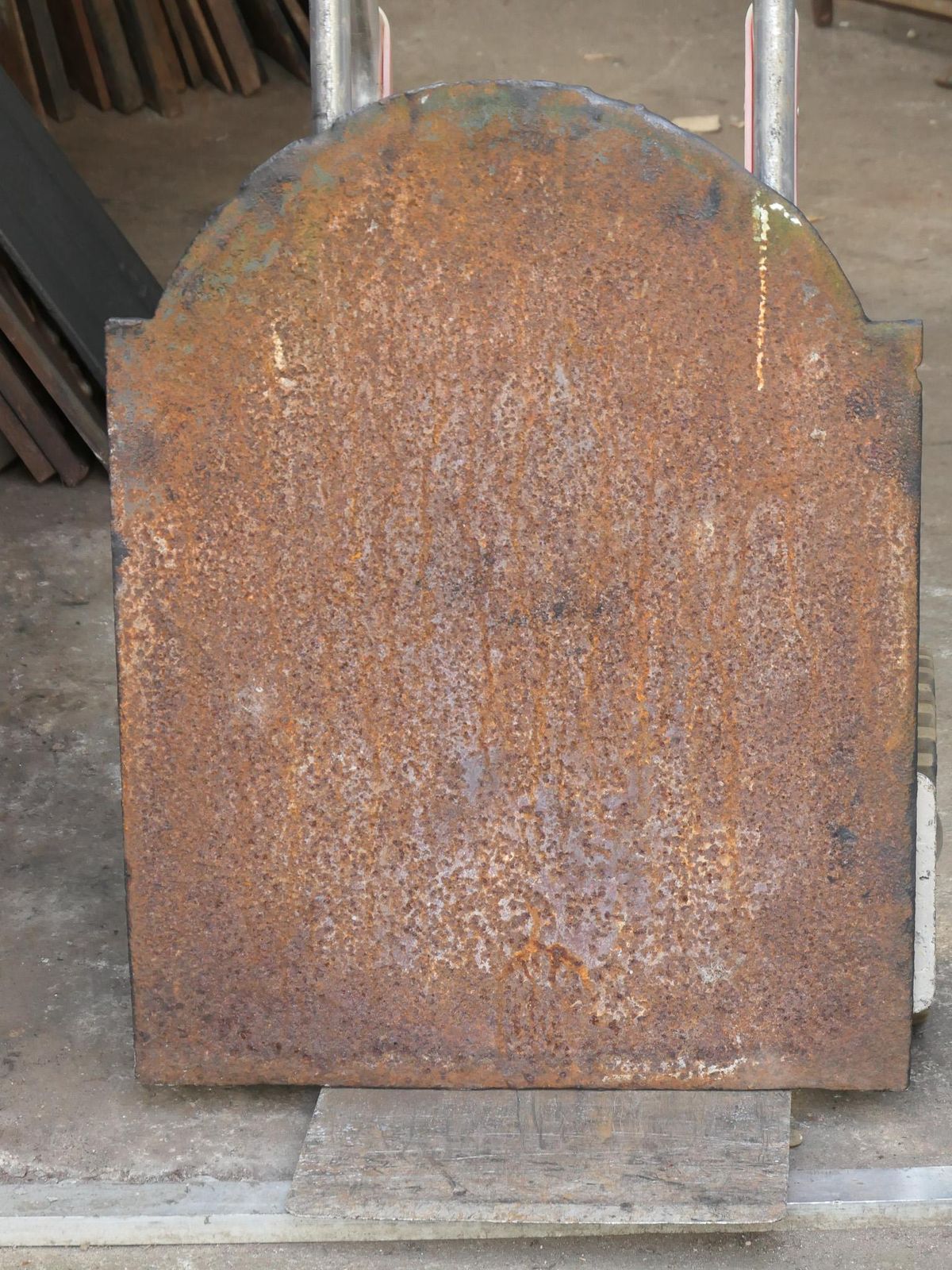 photo vinterior Antique French 'Pillars Of Freedom' Fireback / Backsplash, 18th   19th C.