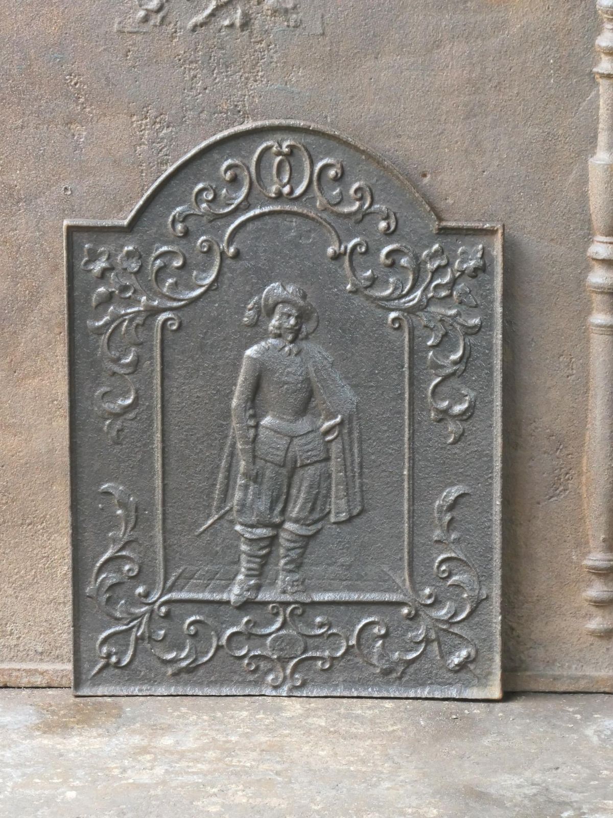 Antique French Napoleon III 'D'artagnan' Fireback / Backsplash, 19th Century photo Home Fixtures