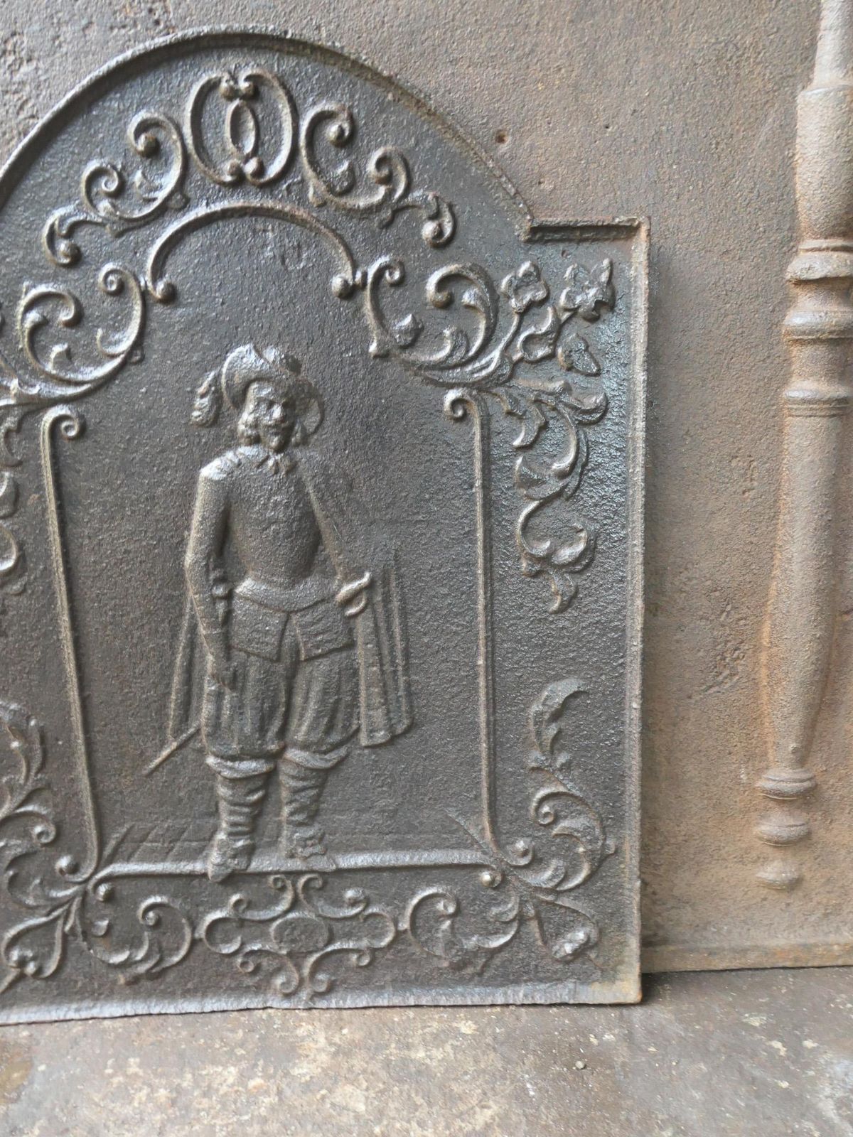 photo for sale Antique French Napoleon III 'D'artagnan' Fireback / Backsplash, 19th Century