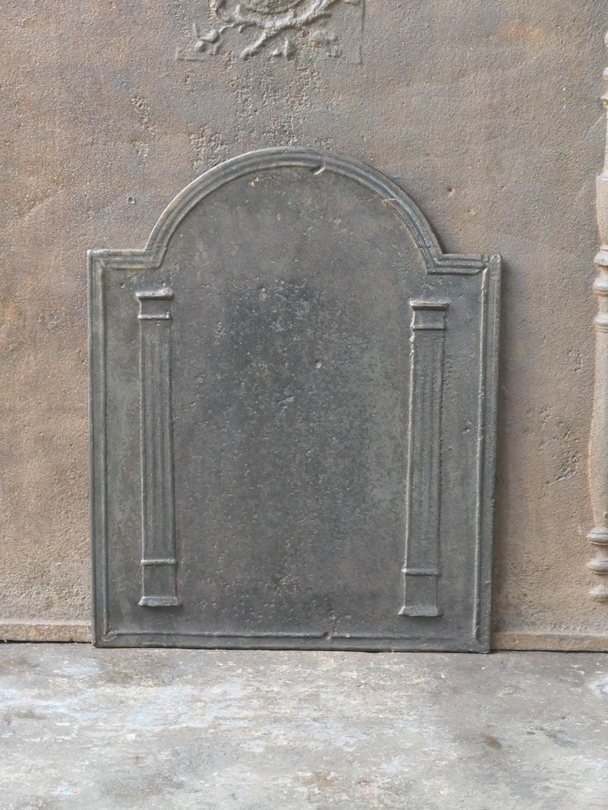 Antique French 'Pillars Of Freedom' Fireback / Backsplash, 18th   19th C. photo Home Fixtures