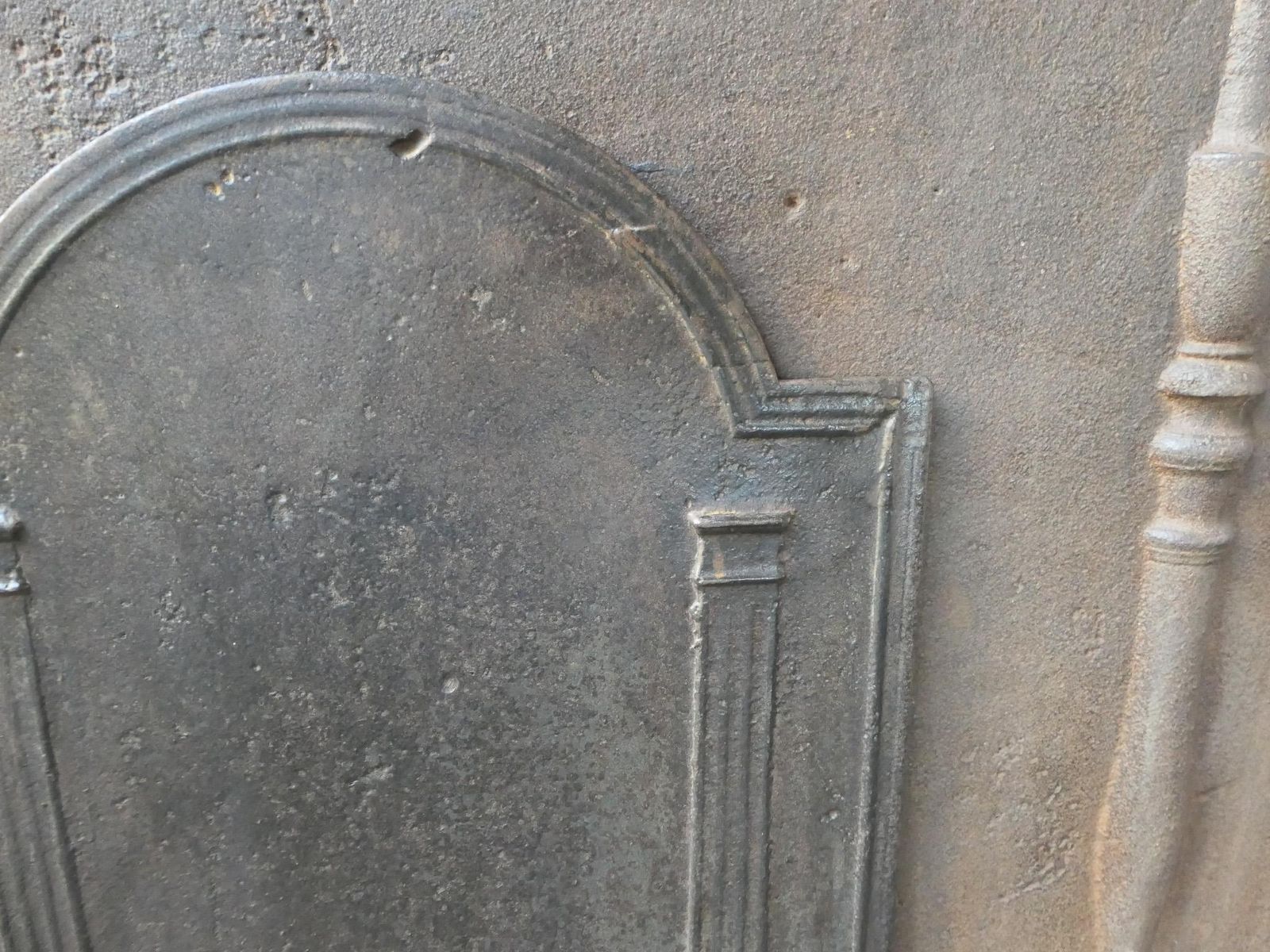 Antique French 'Pillars Of Freedom' Fireback / Backsplash, 18th   19th C. photo vintage