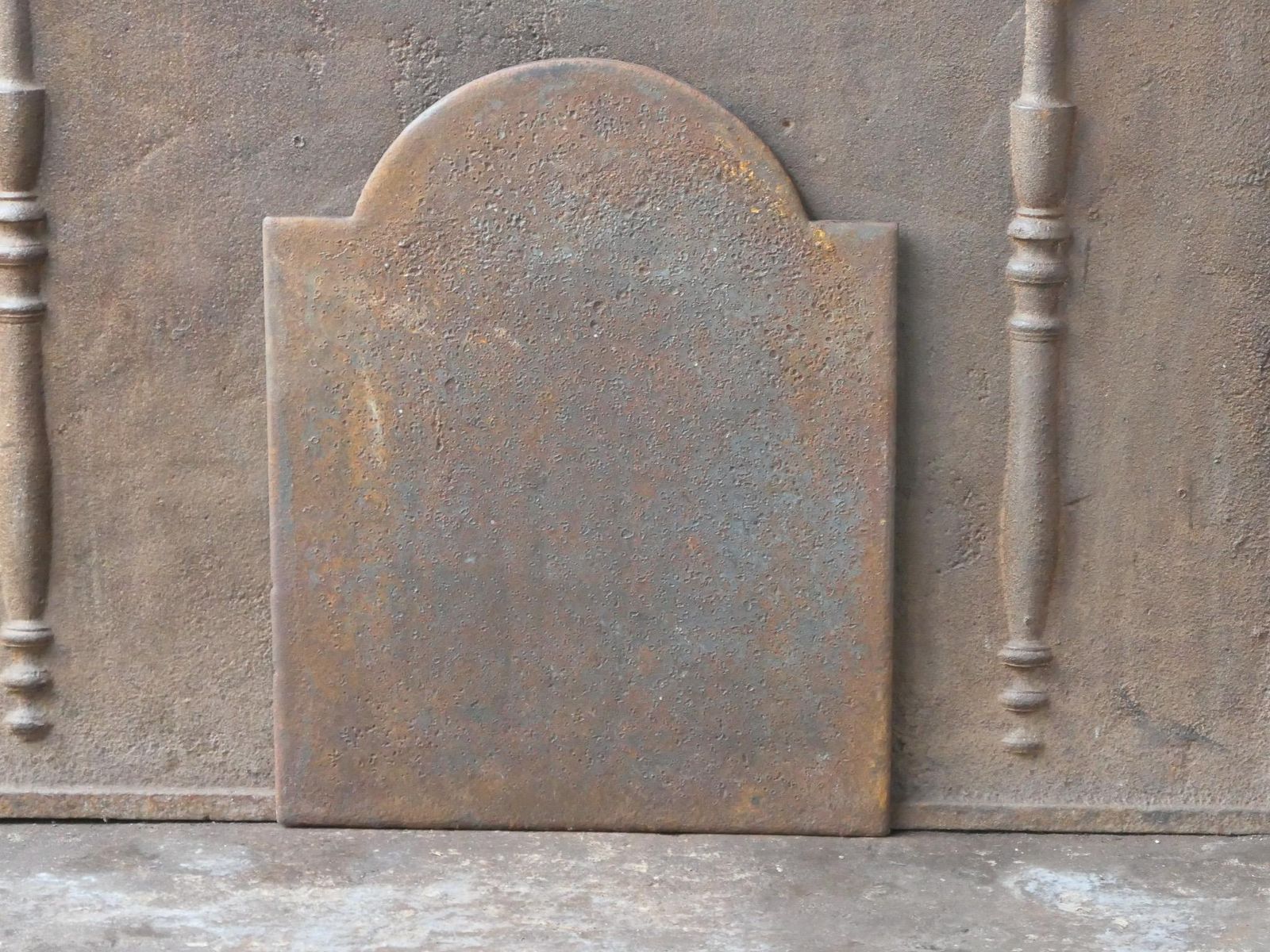 Home Fixtures Antique French 'Pillars Of Freedom' Fireback / Backsplash, 18th   19th C. photo