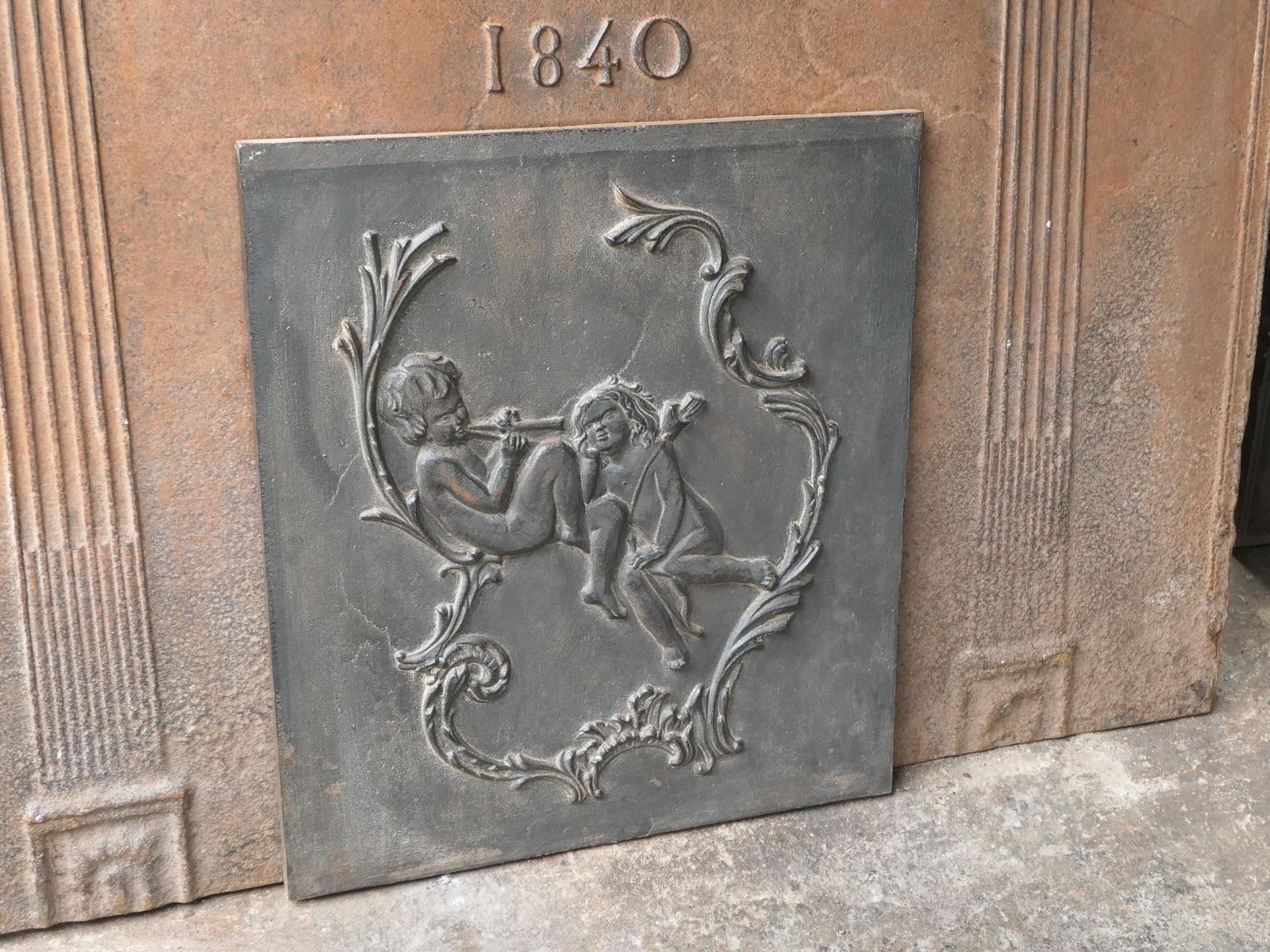 French Victorian Style 'Allegory Of Love' Fireback / Backsplash, 20th Century photo buy