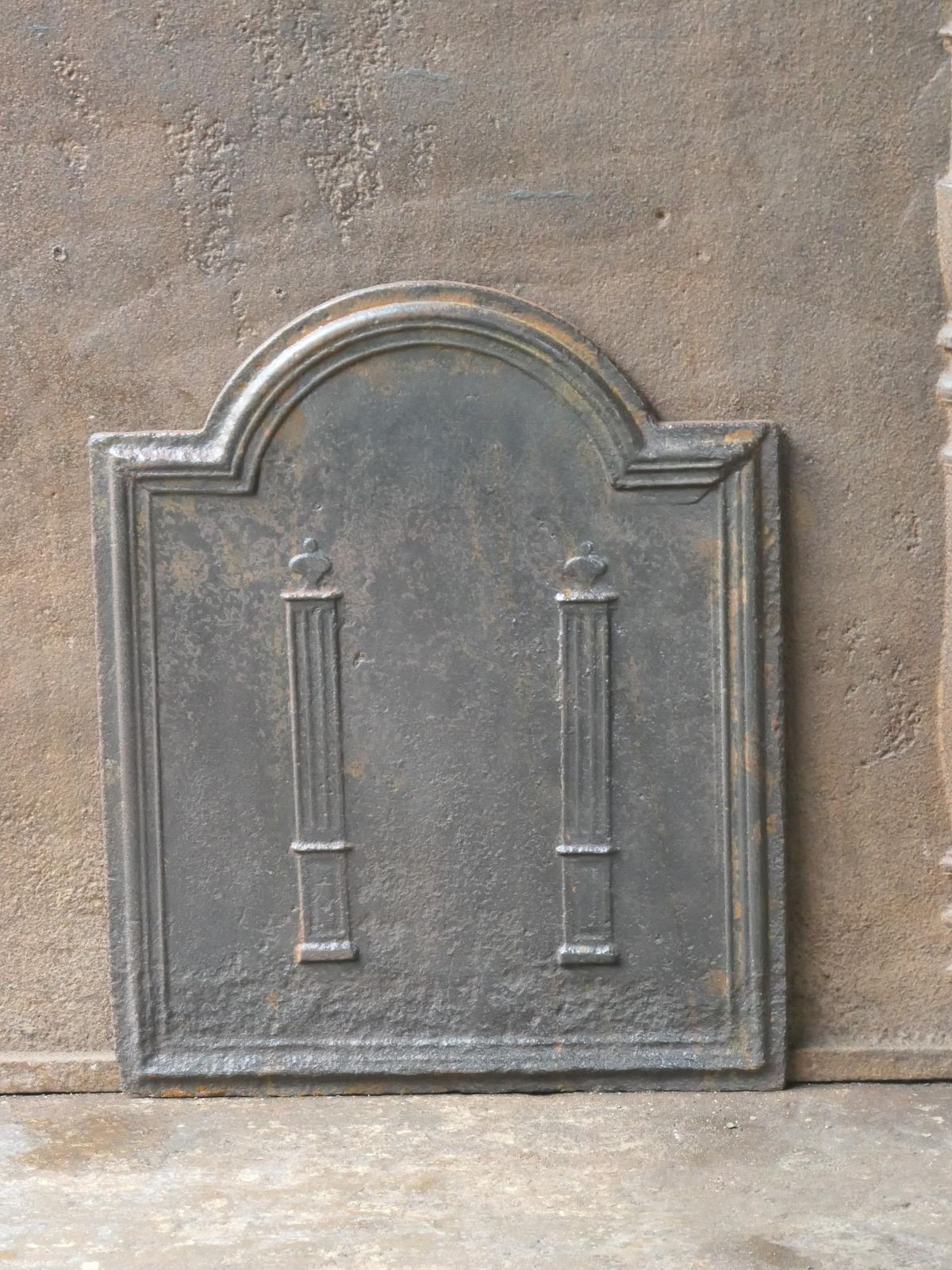 Antique French 'Pillars Of Freedom' Fireback / Backsplash, 18th   19th C. photo for sale