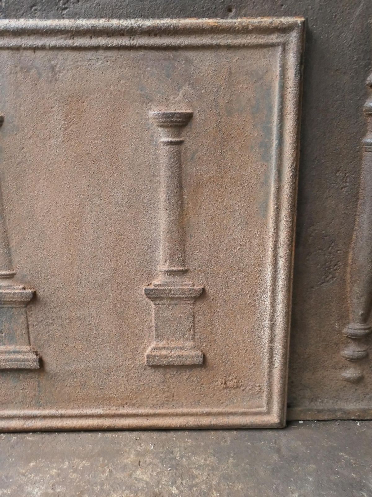 Antique French 'Pillars Of Freedom' Fireback / Backsplash, 18th   19th C. photo vinterior