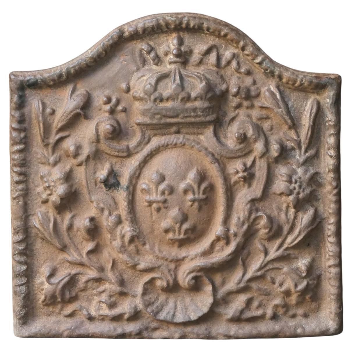 French Louis Napoleon III Style 'Arms Of France' Fireback / Backsplash