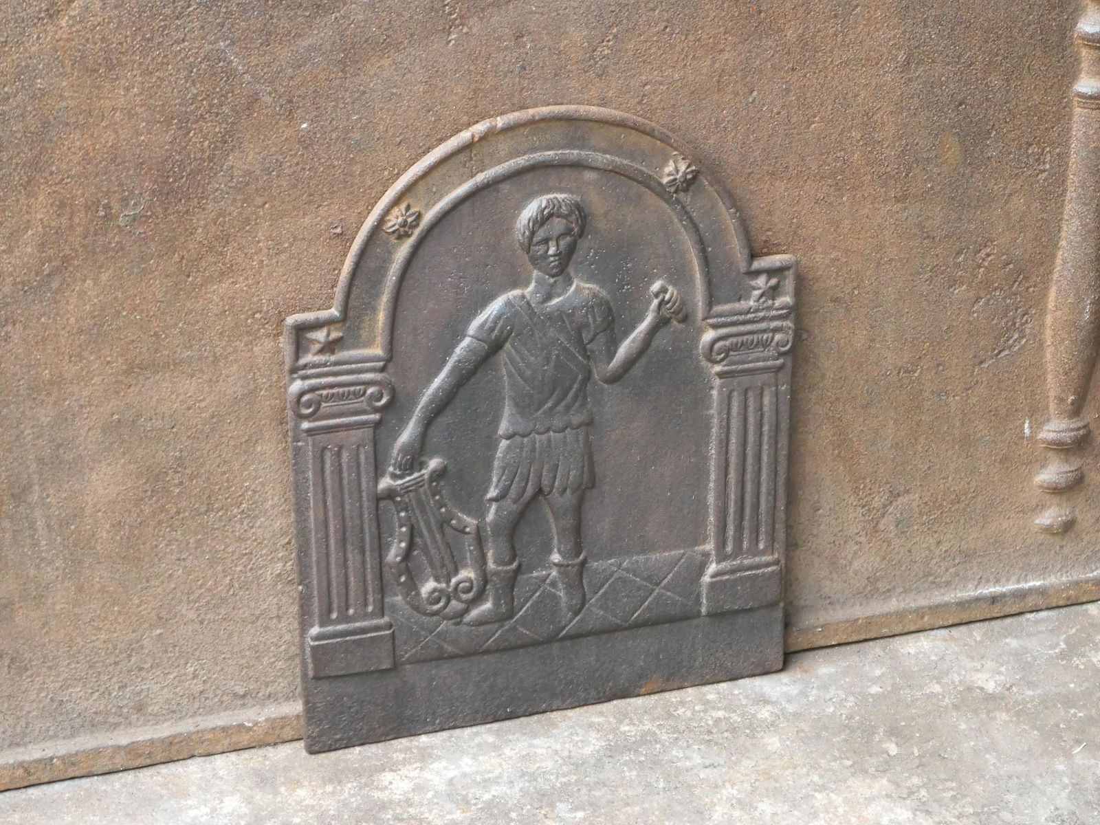 French Napoleon III 'Apollo With Lyre' Fireback / Backsplash, 19th Century photo 380.0