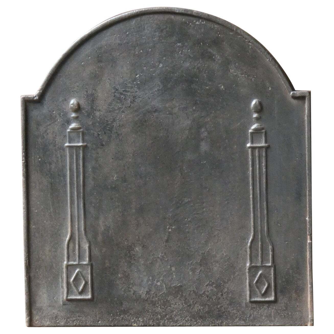 Antique French 'Pillars Of Freedom' Fireback / Backsplash, 18th   19th Century