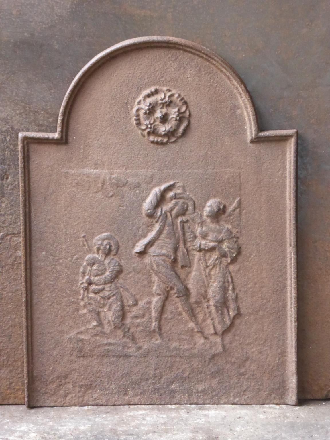 French Napoleon III 'Dancers' Fireback / Backsplash, 19th Century photo furniture