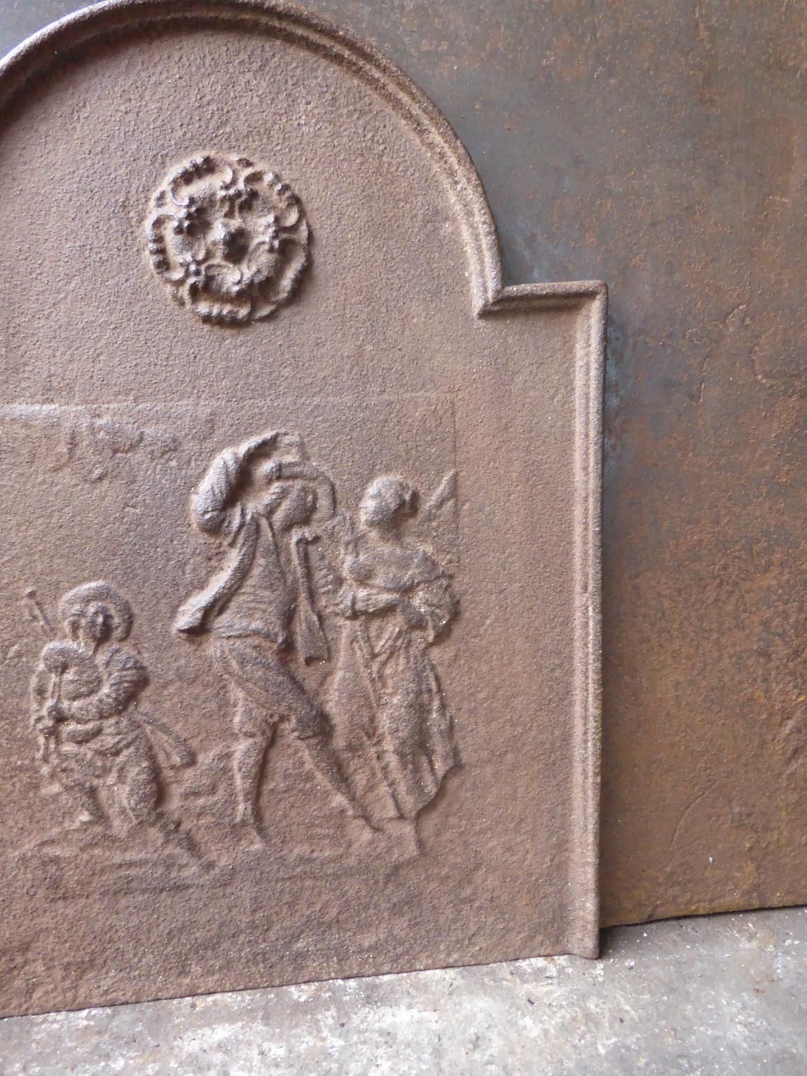 French Napoleon III 'Dancers' Fireback / Backsplash, 19th Century photo buy