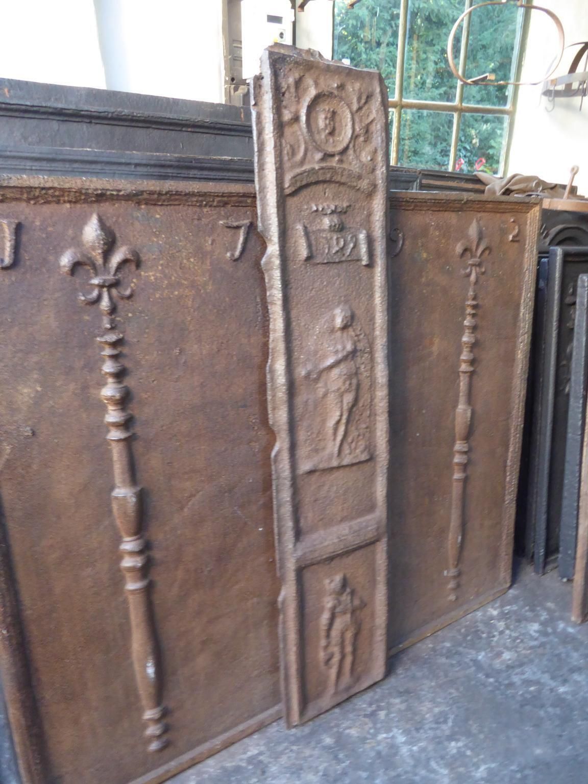 16th Century German Gothic Fireback / Backsplash photo vintage