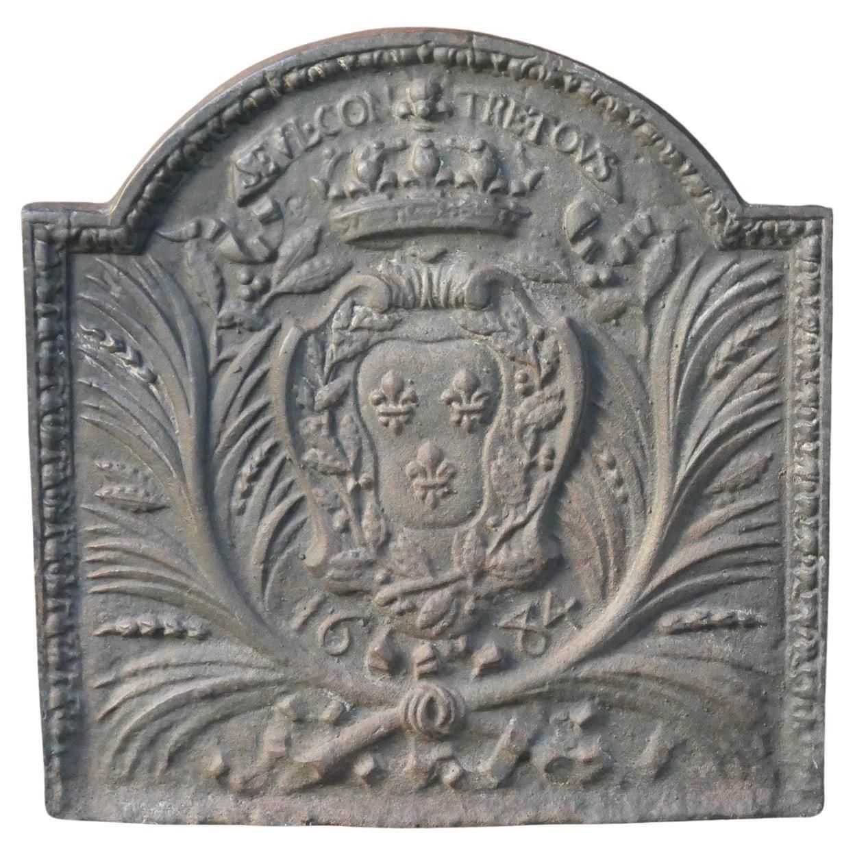 French Louis XIV Style 'Seul Contre Tous' Fireback / Backsplash