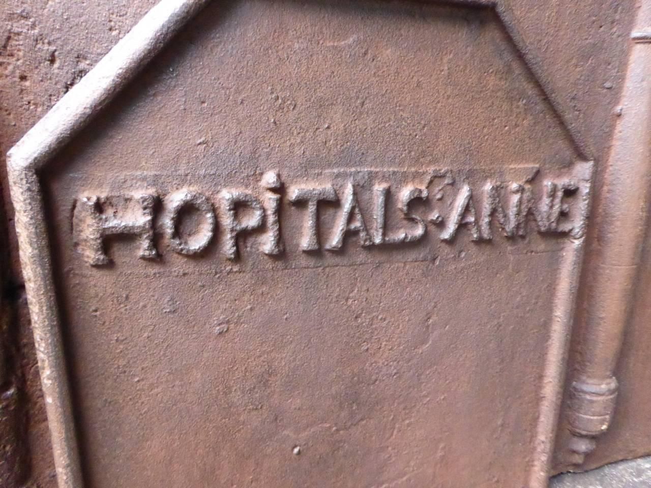 18th Century French 'Name' Fireback / Backsplash photo for sale
