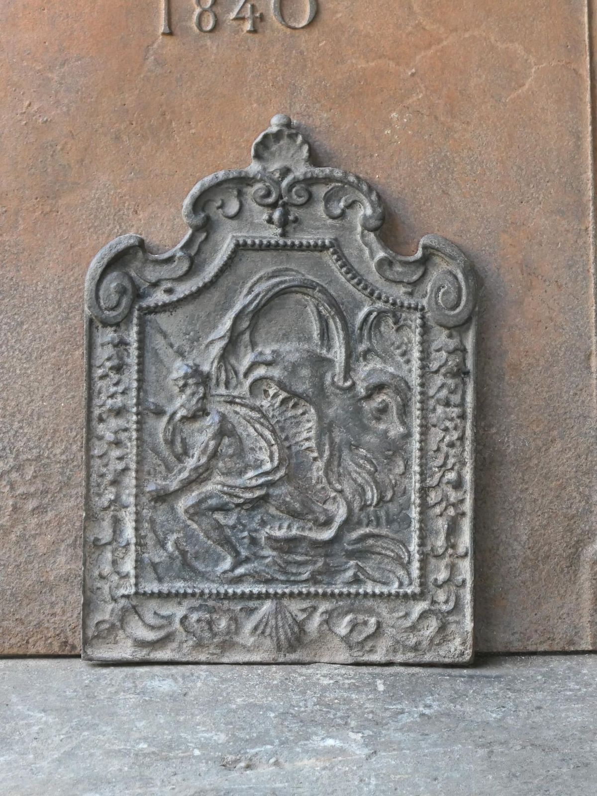 18th Century French Louis XV 'Scylla And Charybdis' Fireback / Backsplash photo furniture