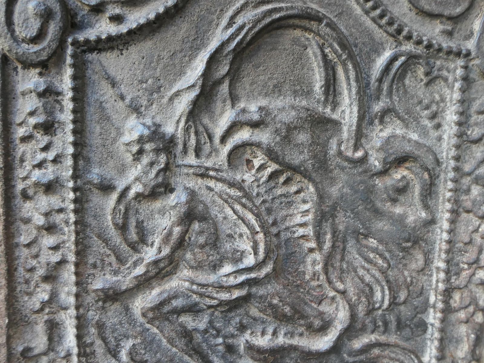 photo for sale 18th Century French Louis XV 'Scylla And Charybdis' Fireback / Backsplash
