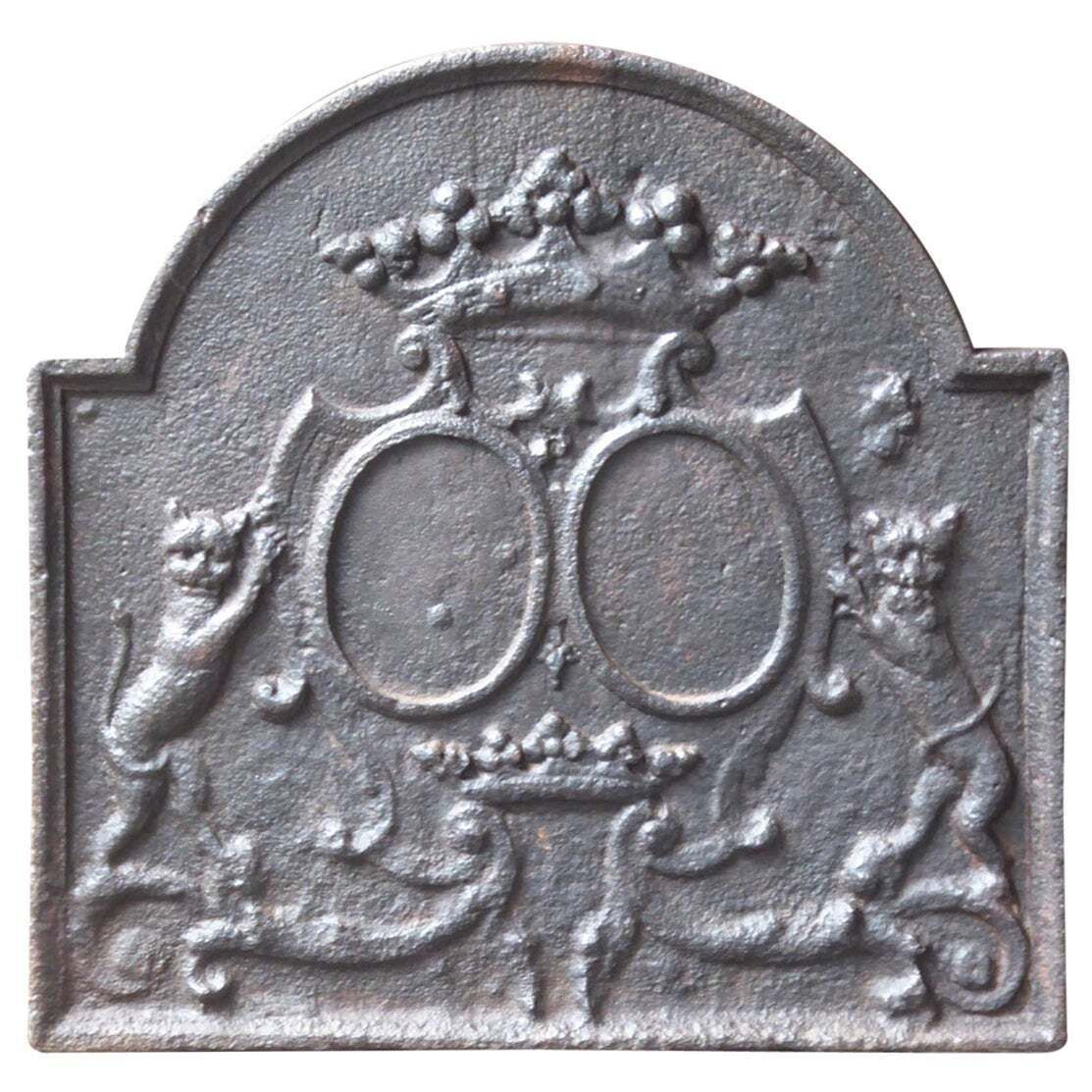 17th Century French Louis XIV Fireback / Backsplash