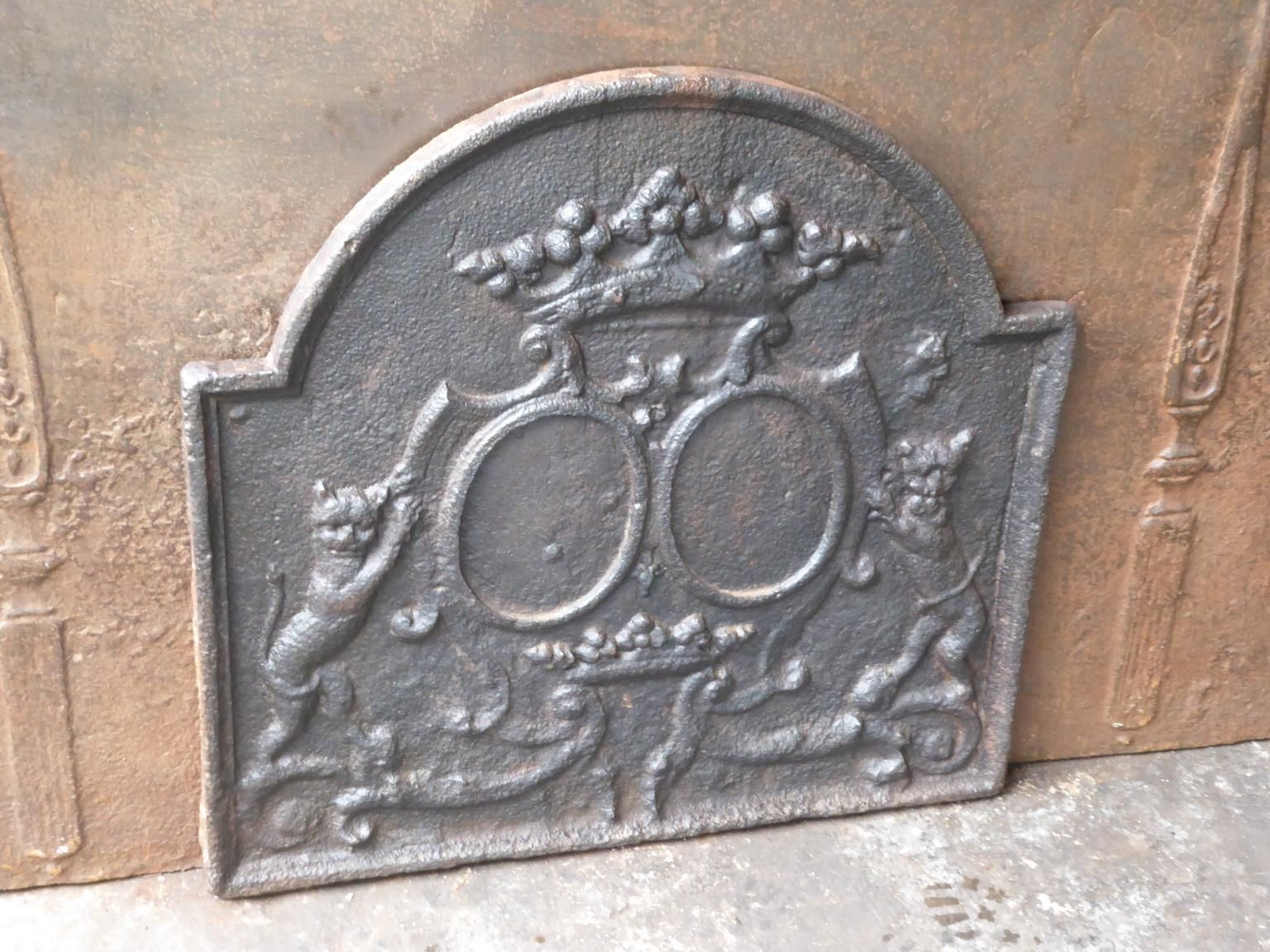 17th Century French Louis XIV Fireback / Backsplash photo for sale