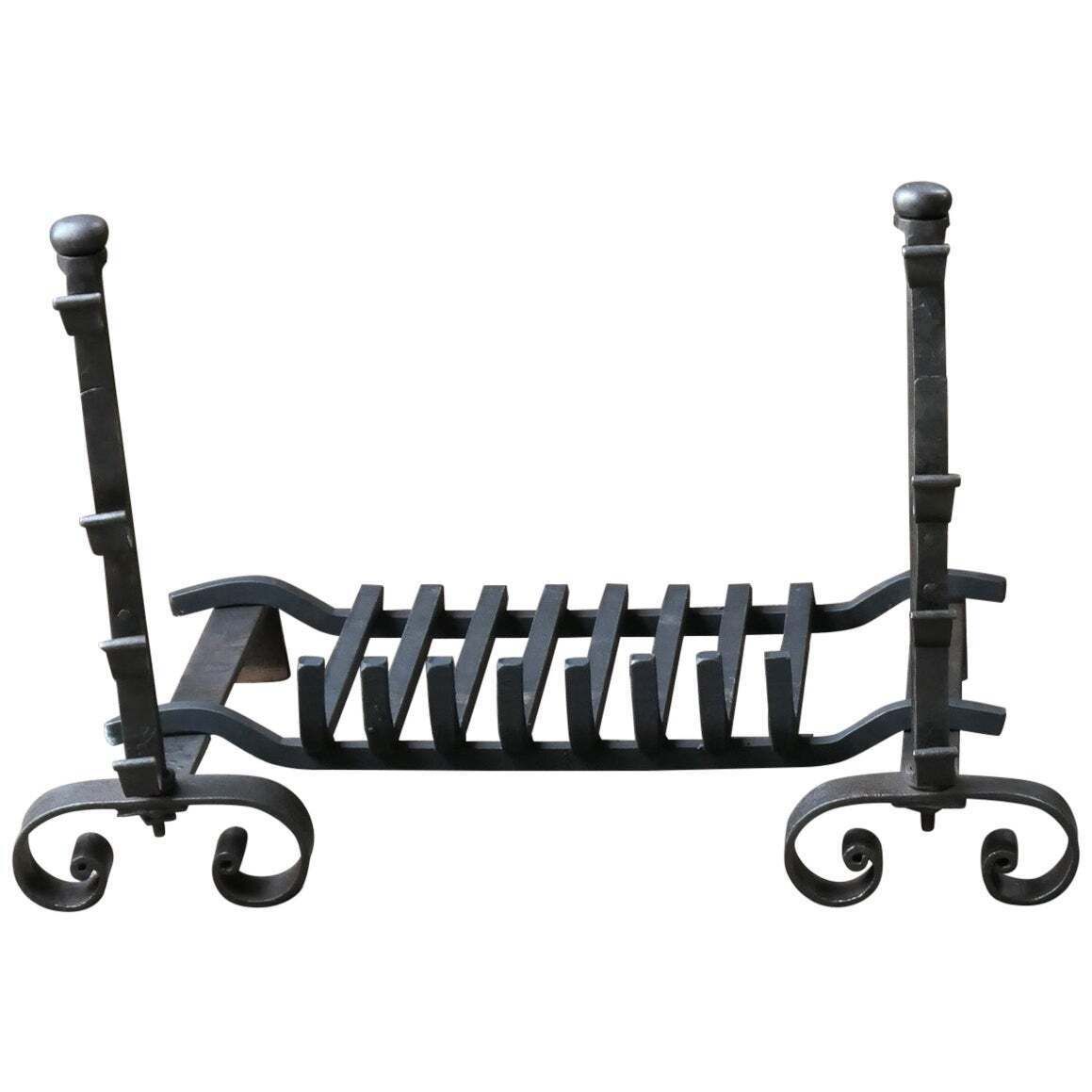 French Louis XV Period Fireplace Grate Or Fire Basket, 18th Century