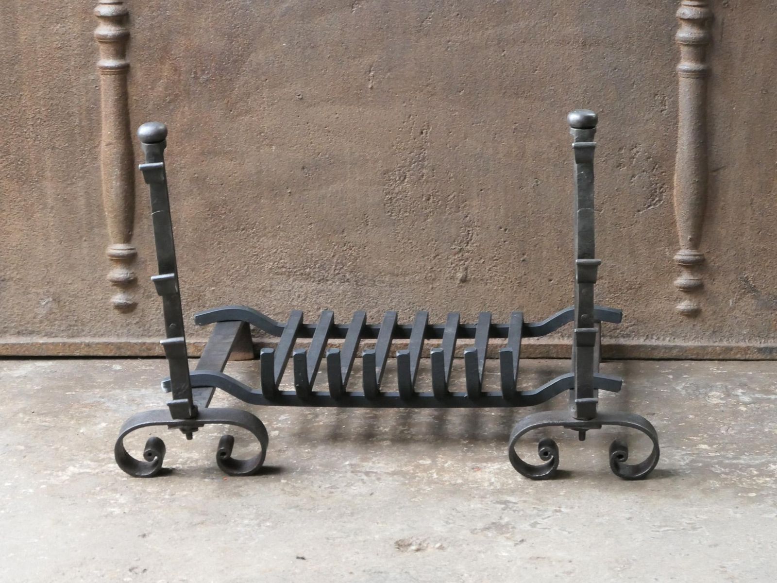 French Louis XV Period Fireplace Grate Or Fire Basket, 18th Century photo Home Fixtures